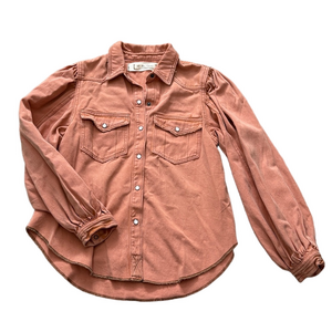 Free People Jacket Puff Sleeves Cotton Poet sz S